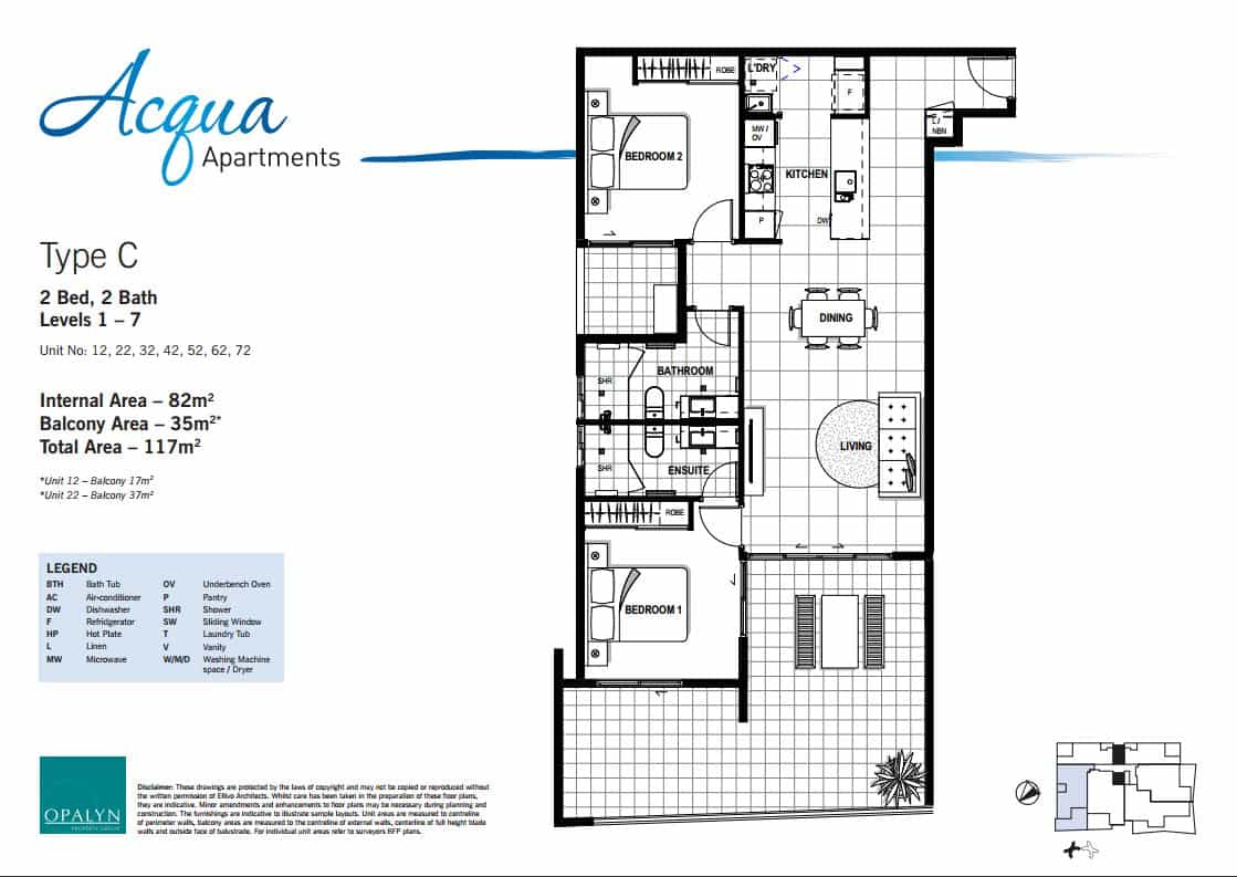 Acqua Apartments Good location with protected views in West End