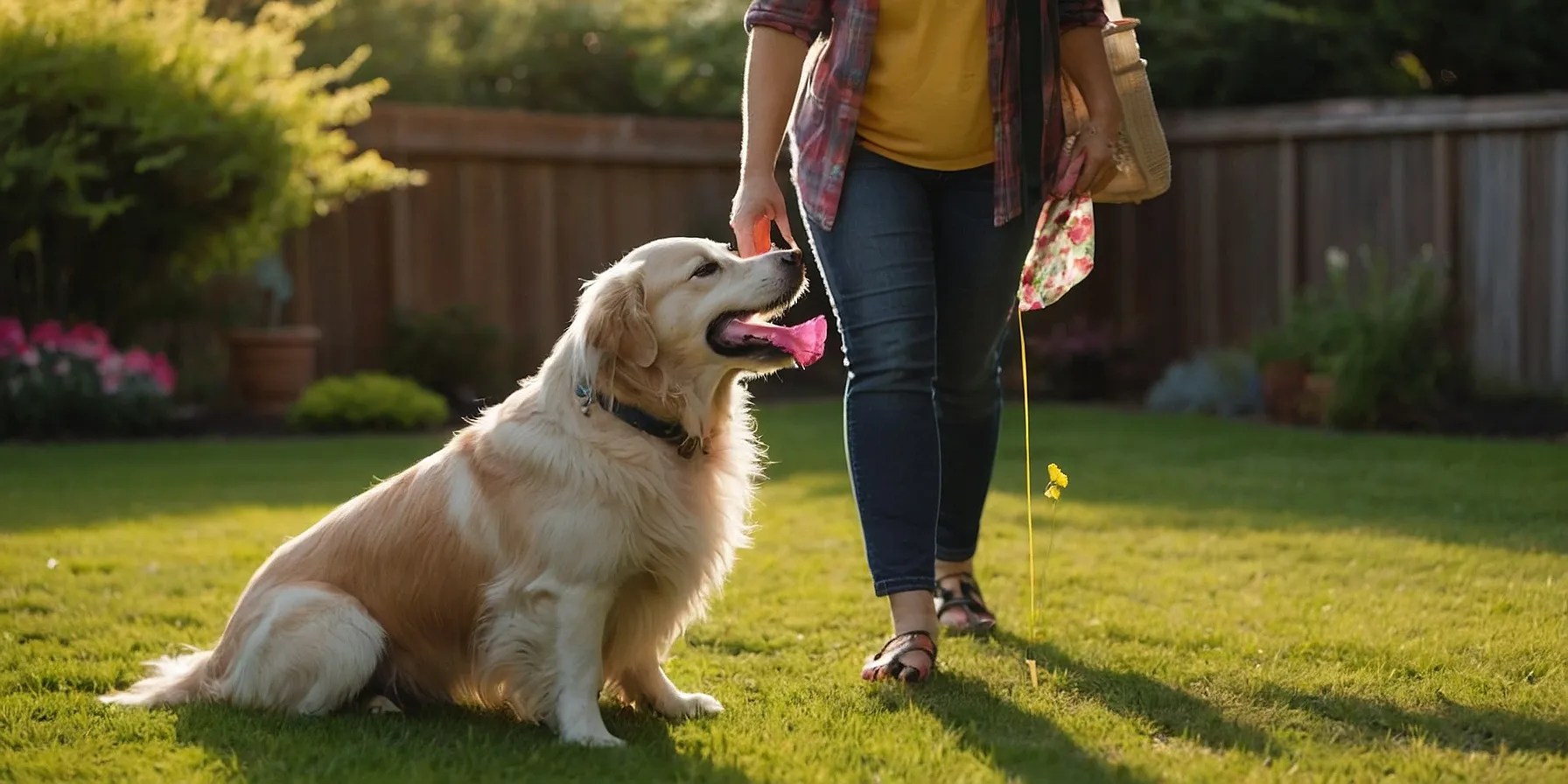 How to keep dog out of flower bed? Property of Pets
