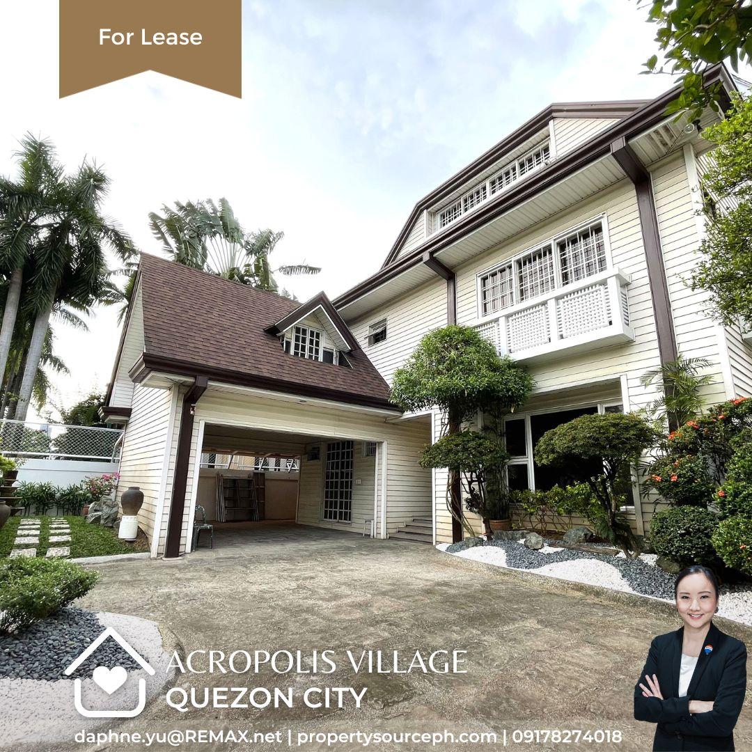 Acropolis Village House and Lot for Lease! Quezon City Property Source PH