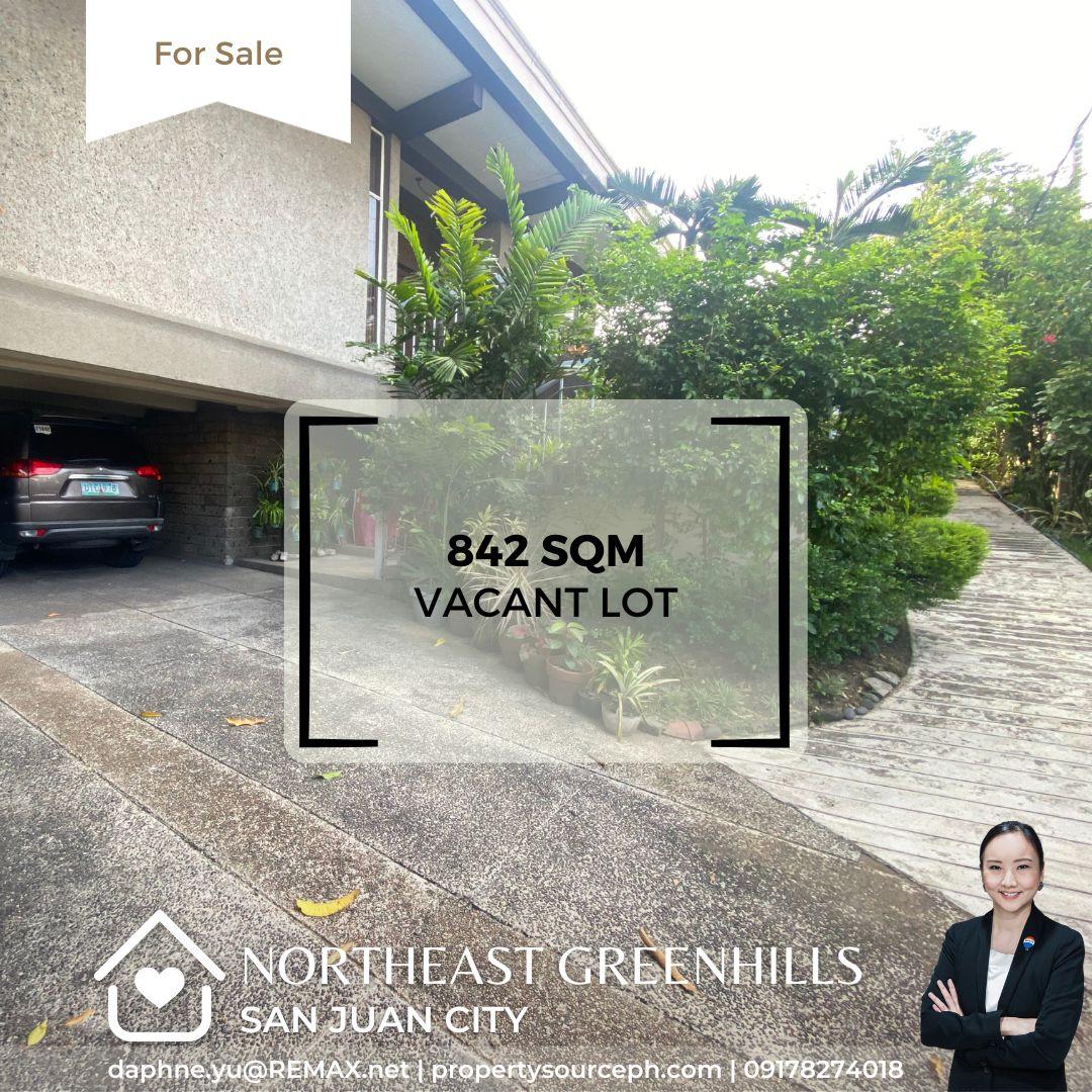 Northeast Greenhills Vacant lot for Sale! San Juan City Property
