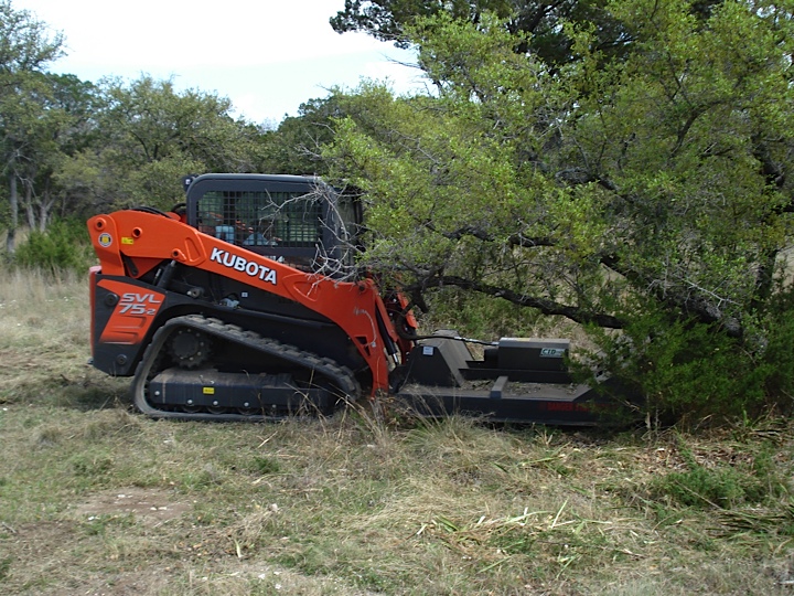 Land clearing at Property Works of Central Texas Cedar Killers