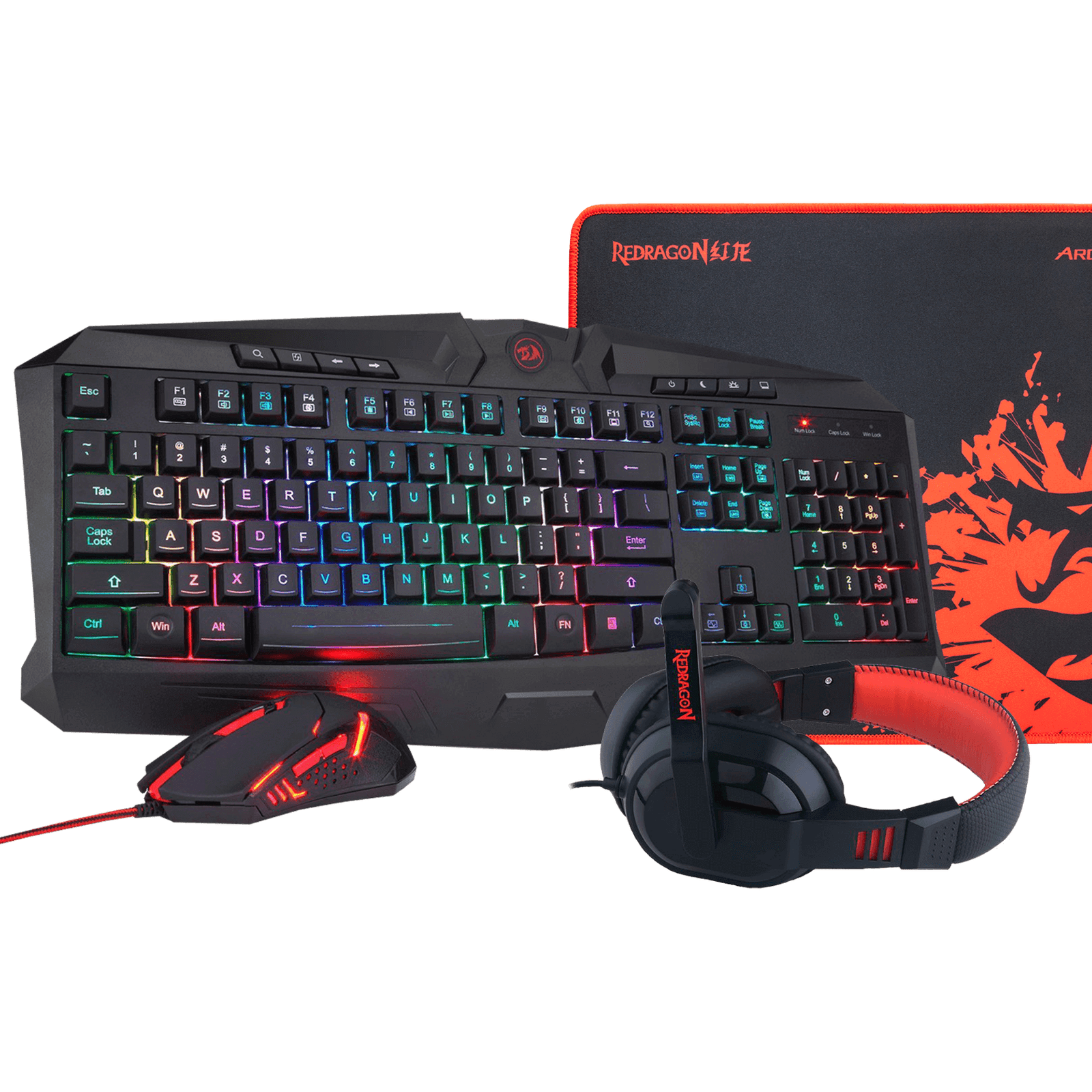 Kit Gamer Redragon S101 Teclado Mouse Audifono Mousepad Prophone