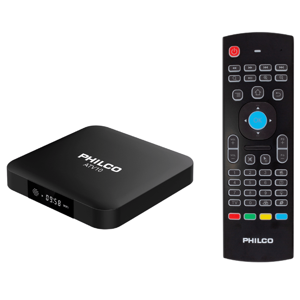 Kit Android Tv Box + Control Air Mouse Philco Negro Prophone