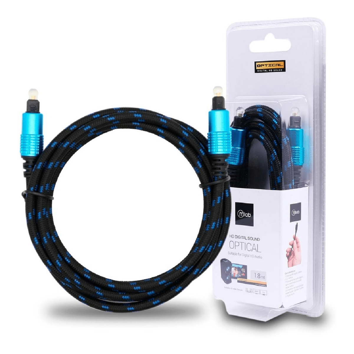 Cable Audio Óptico Forrado Premium 1.8m Microlab Prophone