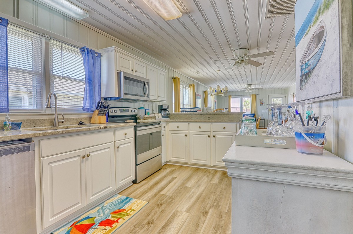 Watts at Last Cherry Grove Channel Vacation Beach House Dock