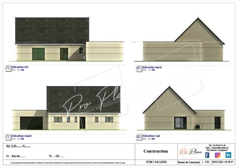 PCMI 5 PLANS FACADES ET TOITURES ProPlans