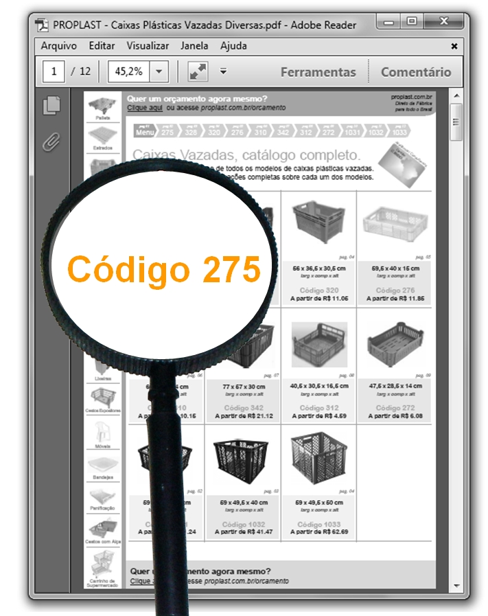 codigo do produto Proplast