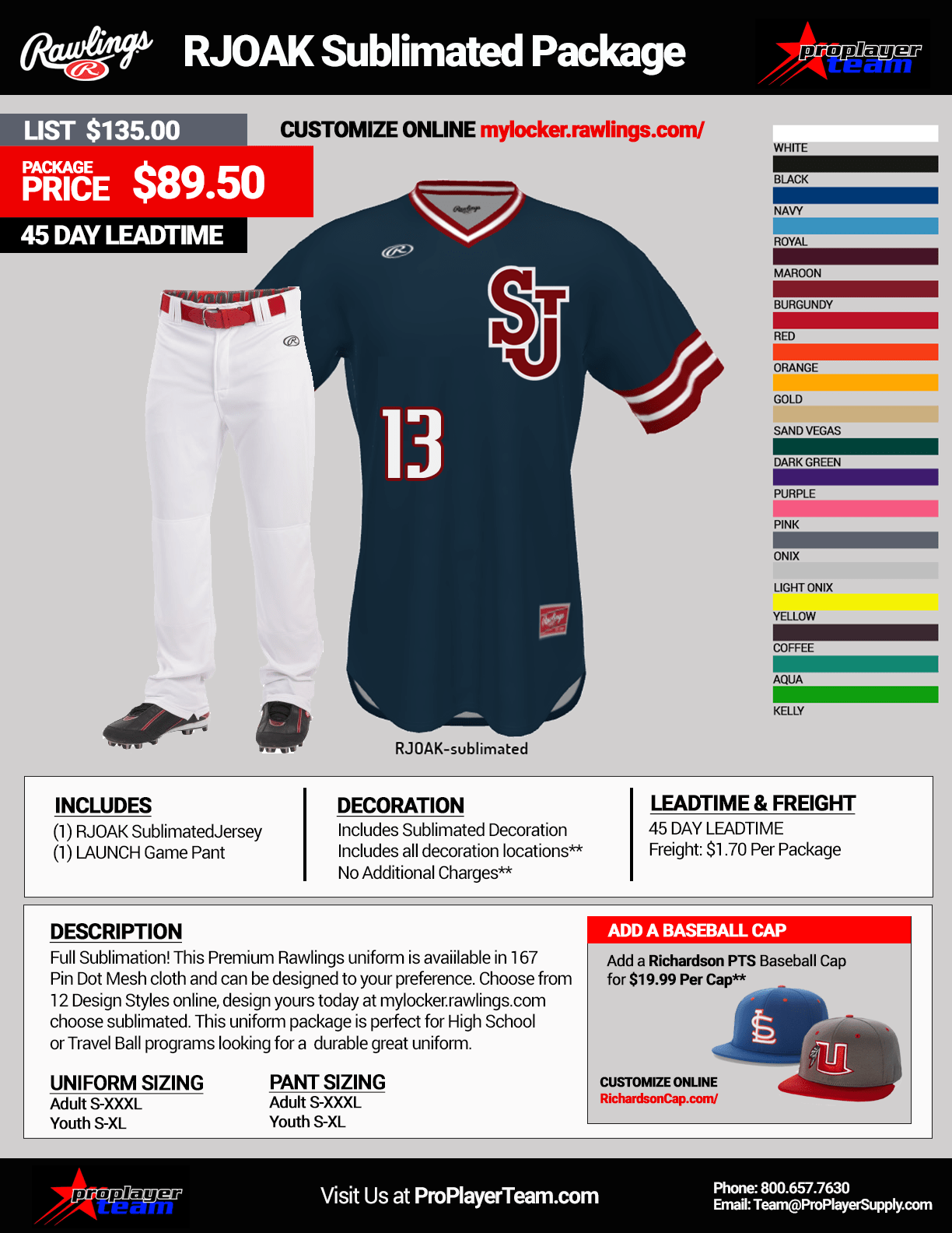 Youth Baseball Uniforms