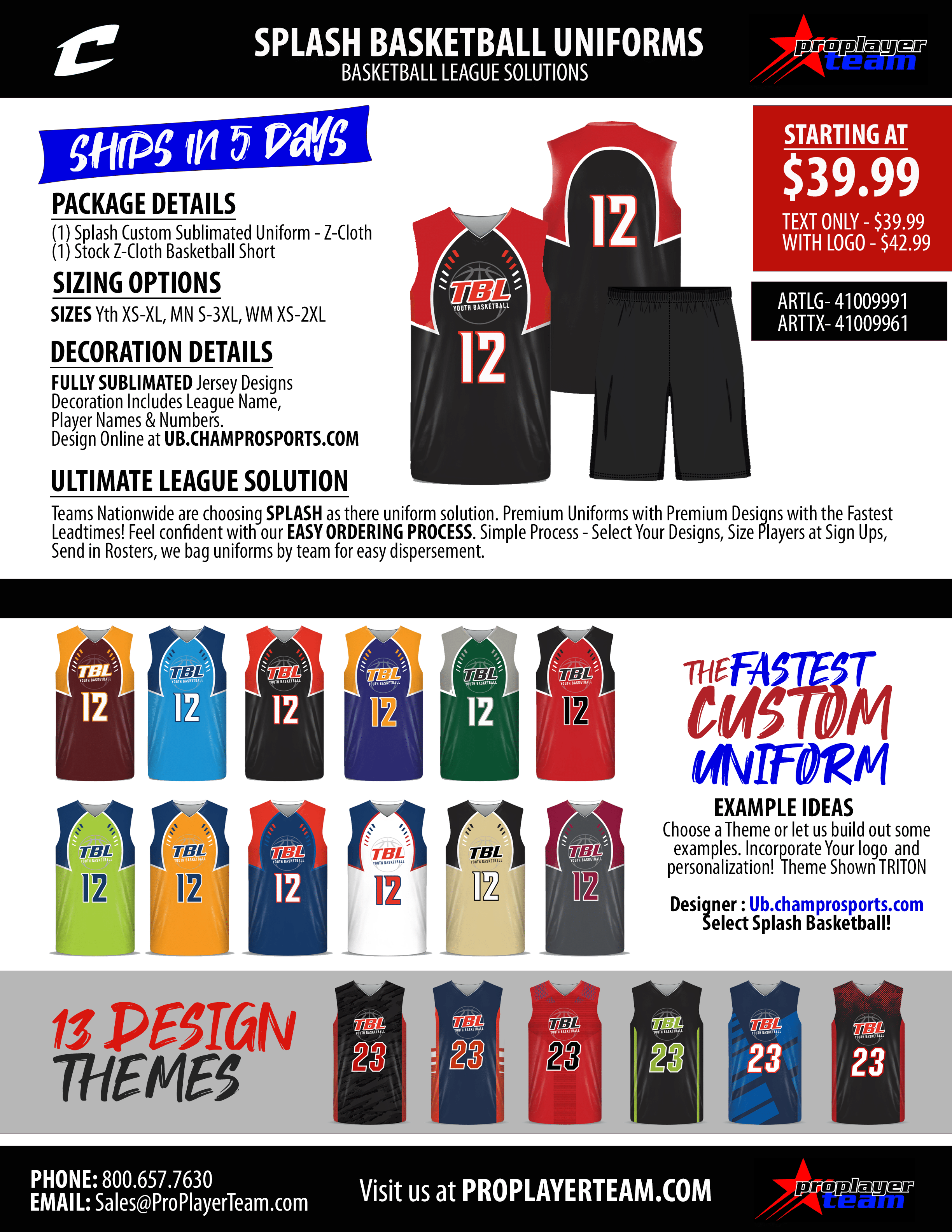 Basketball Uniforms Packages Youth Custom Reversibles Create Your Own