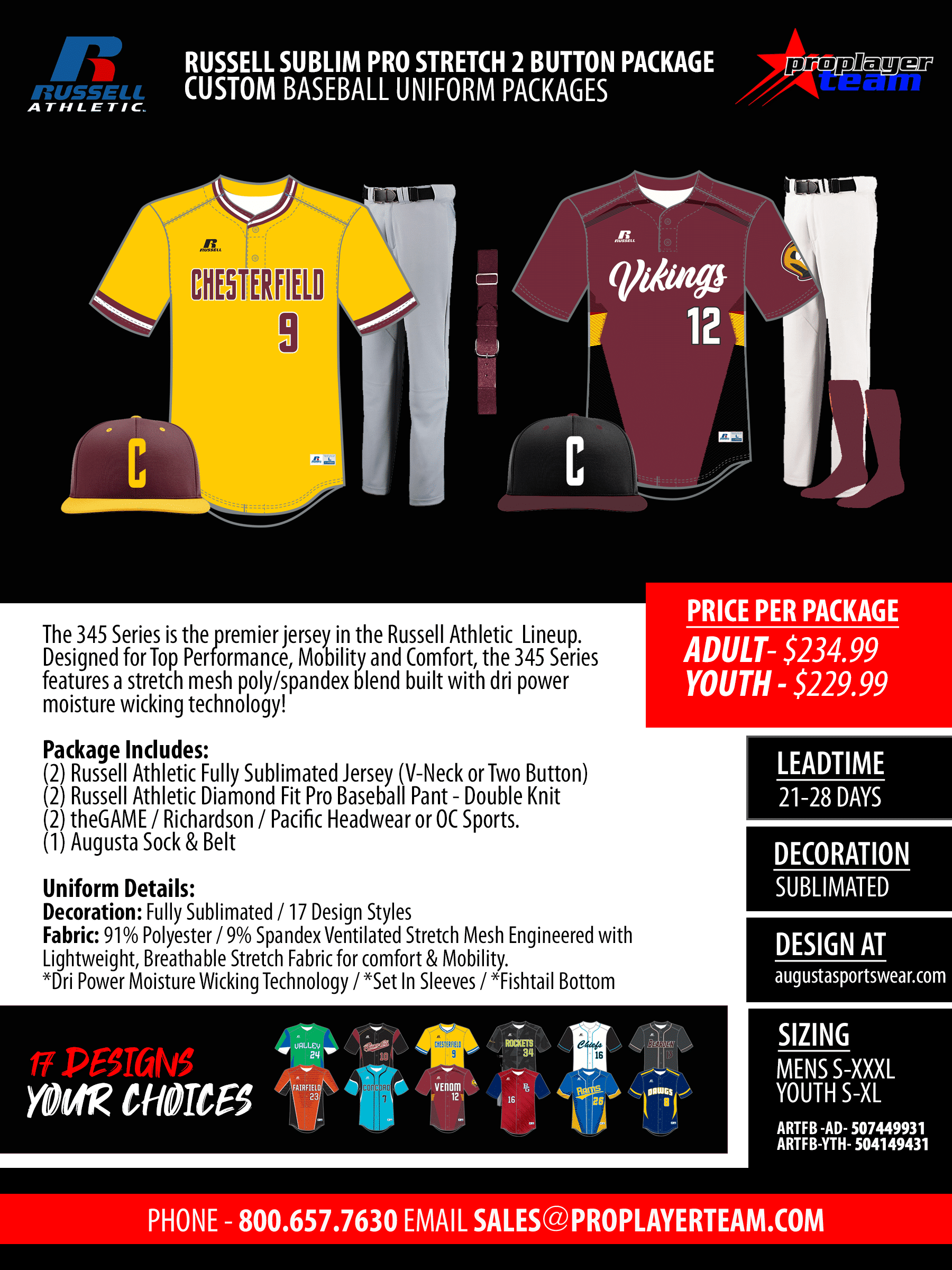 Youth Baseball Uniforms