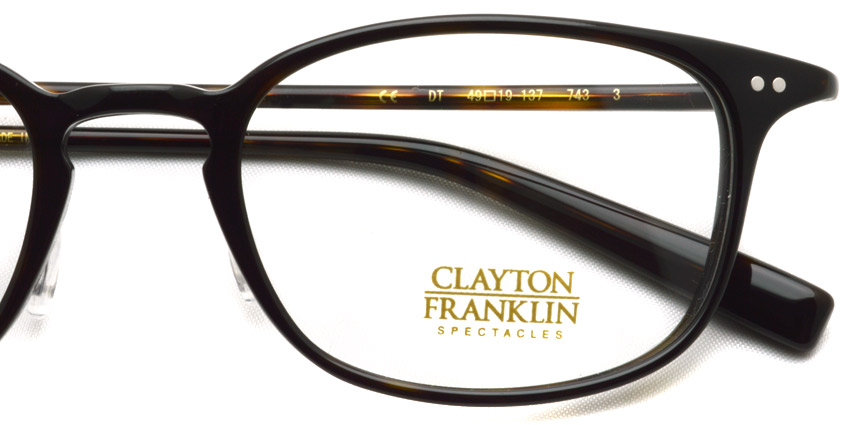 CLAYTON FRANKLIN クレイトンフランクリン　芸能人着用メガネ743 CLAYTON FRANKLIN クレイトンフランクリン 芸能人着用メガネ743