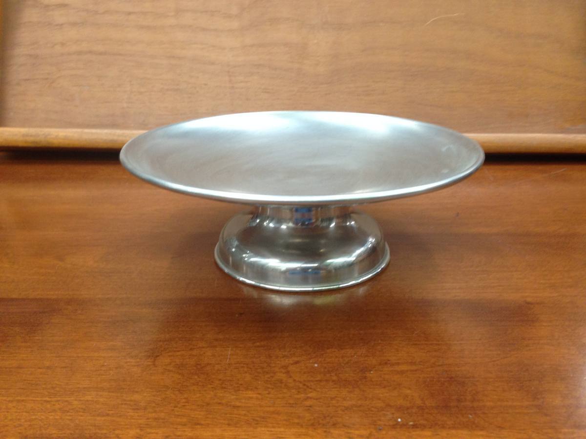 Serving Dish Stainless Metal Round • Psw