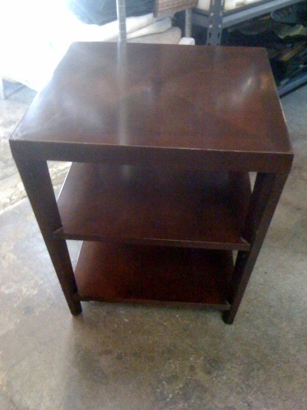 End Table Modern Dark Wood SquareSquare • Psw