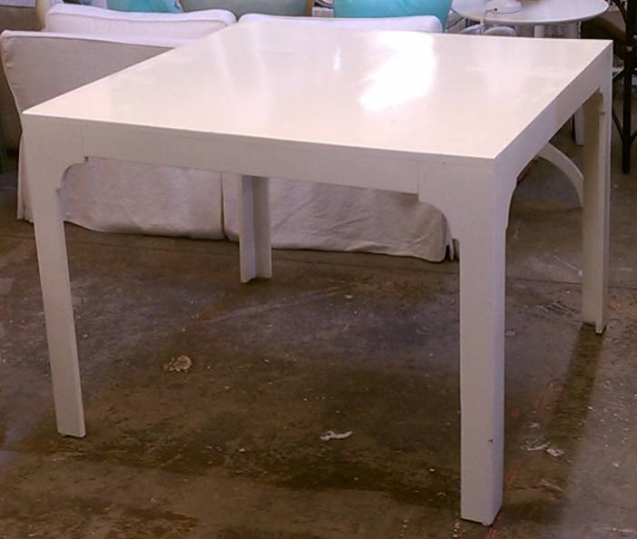 Dining Table White Square Lacquered Wood • Psw
