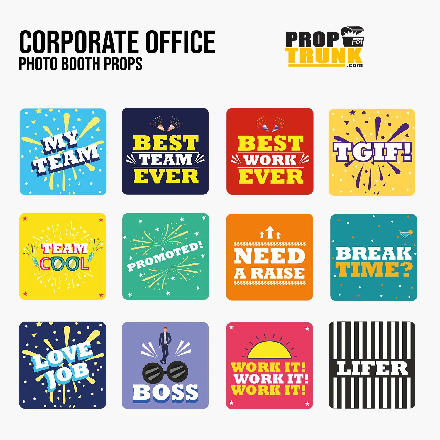 C01 Corporate, Work and Office Photo Booth Props »