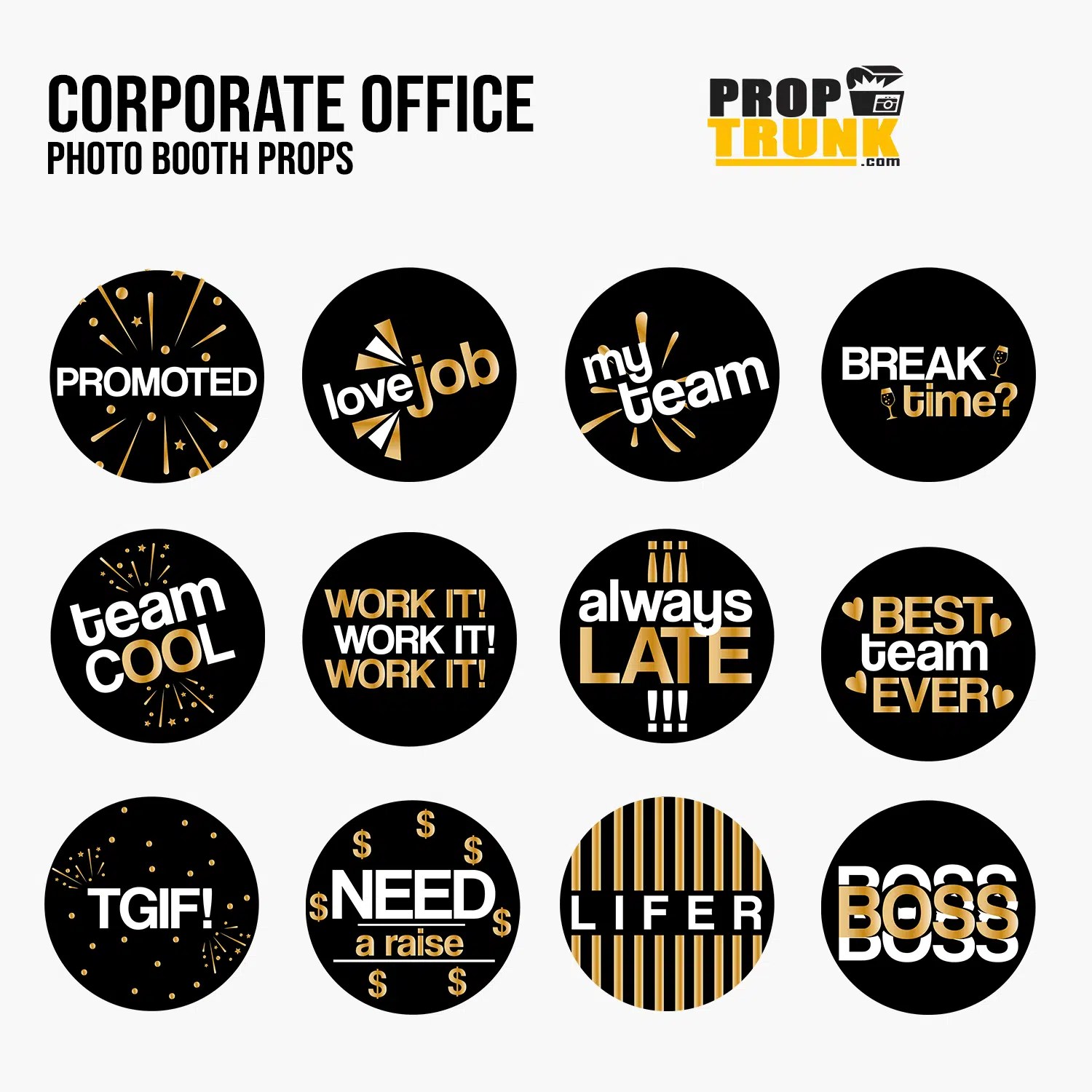 C02 Photo Booth Props for Corporate, Office and Work Events