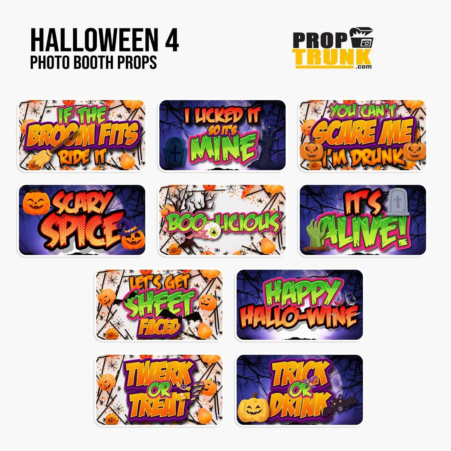 H24 Holiday Halloween Party Photo Booth Props