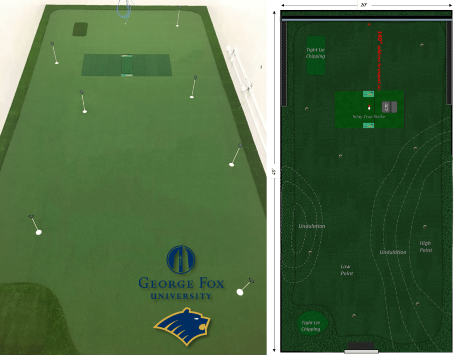 Custom Simulator Flooring Integrated Golf Hitting Mat Pro Putt Systems