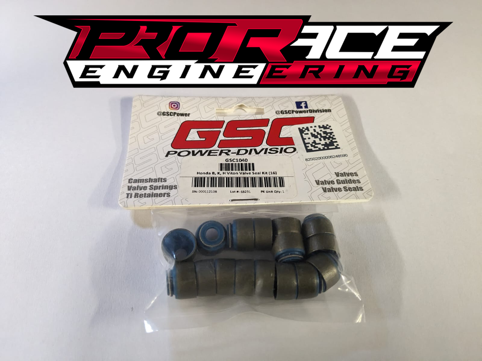 GSC 5.5mm Valve Stem Seal Set Kit Acura Honda B18C B16A K20A H22 Pro