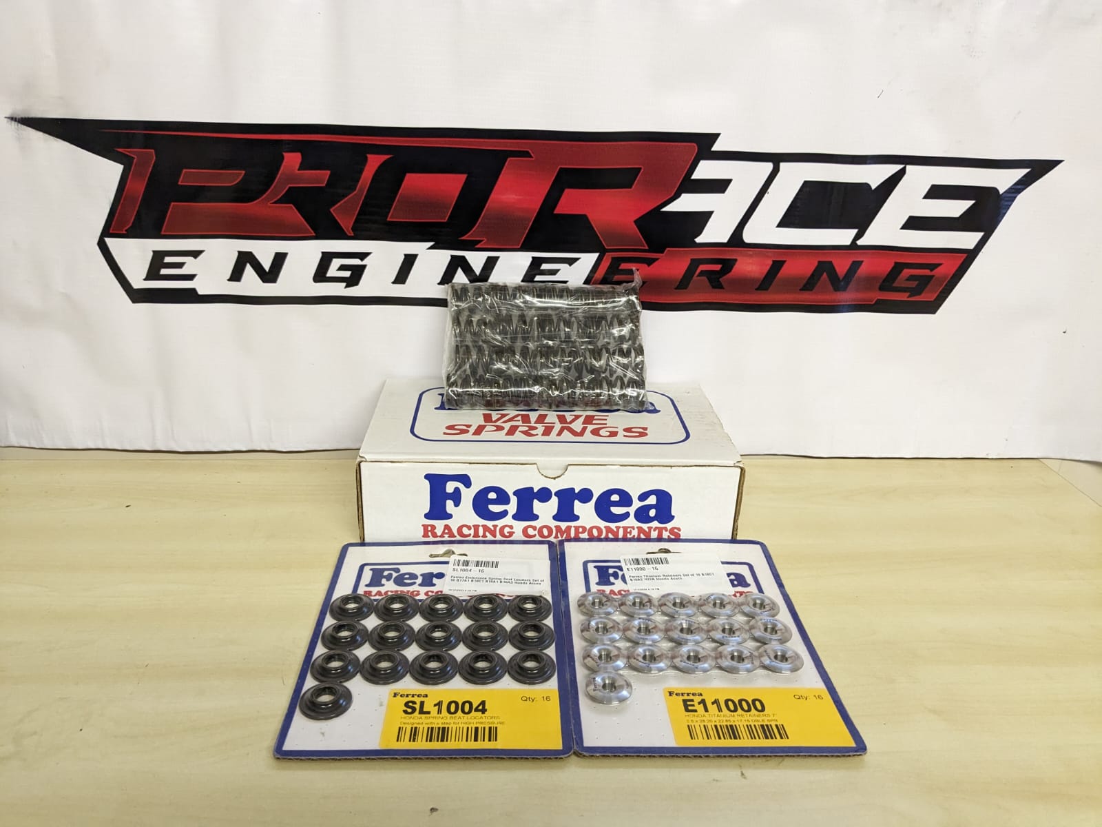 Ferrea 80LBS Dual Valve Springs & Ti Retainers B18C B16A H22 ProRace Engineering