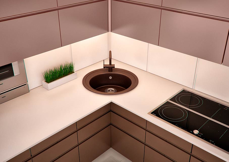 1. Установка настенной угловой раковины