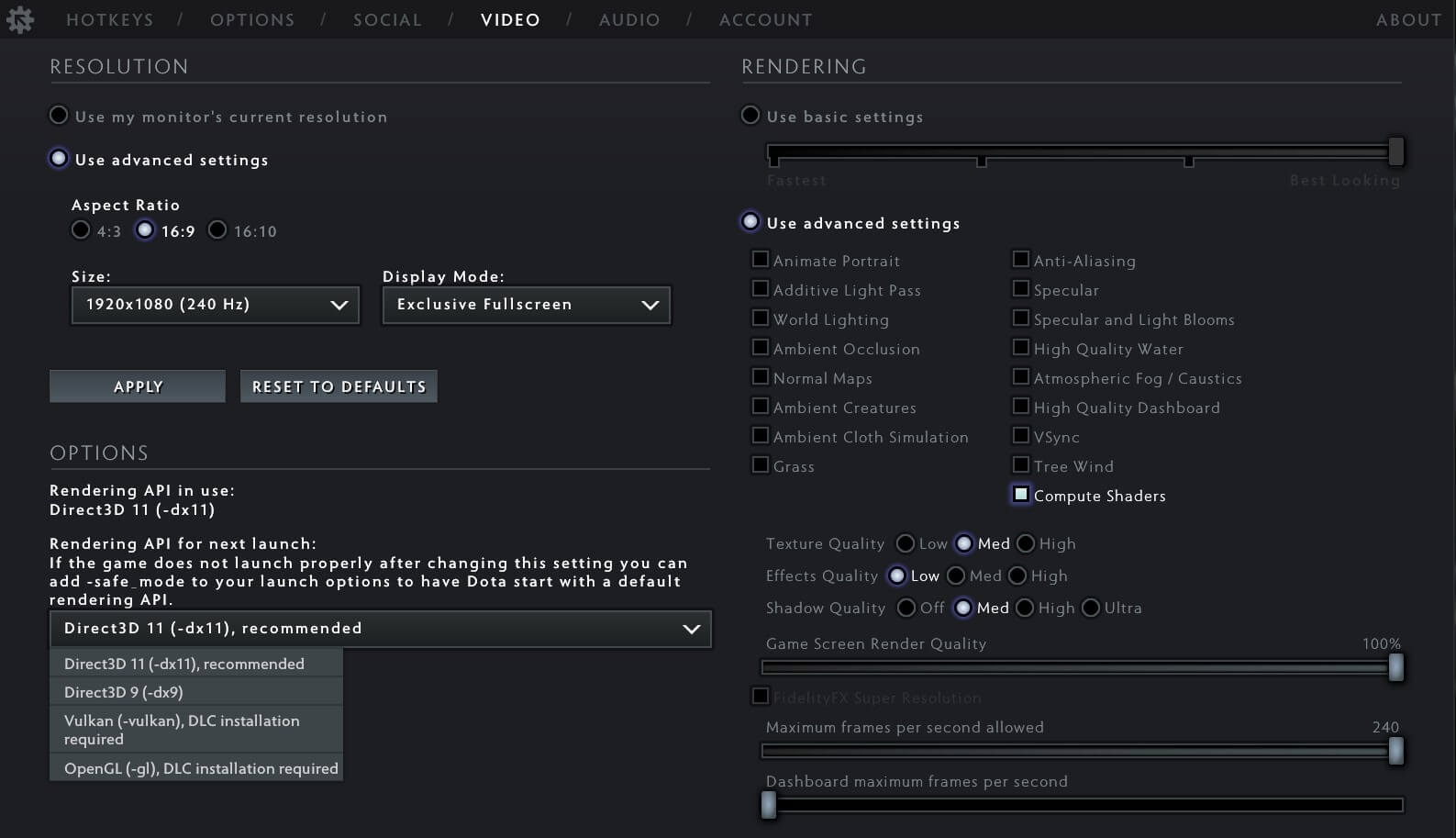 DOTA 2 Best Settings Guide