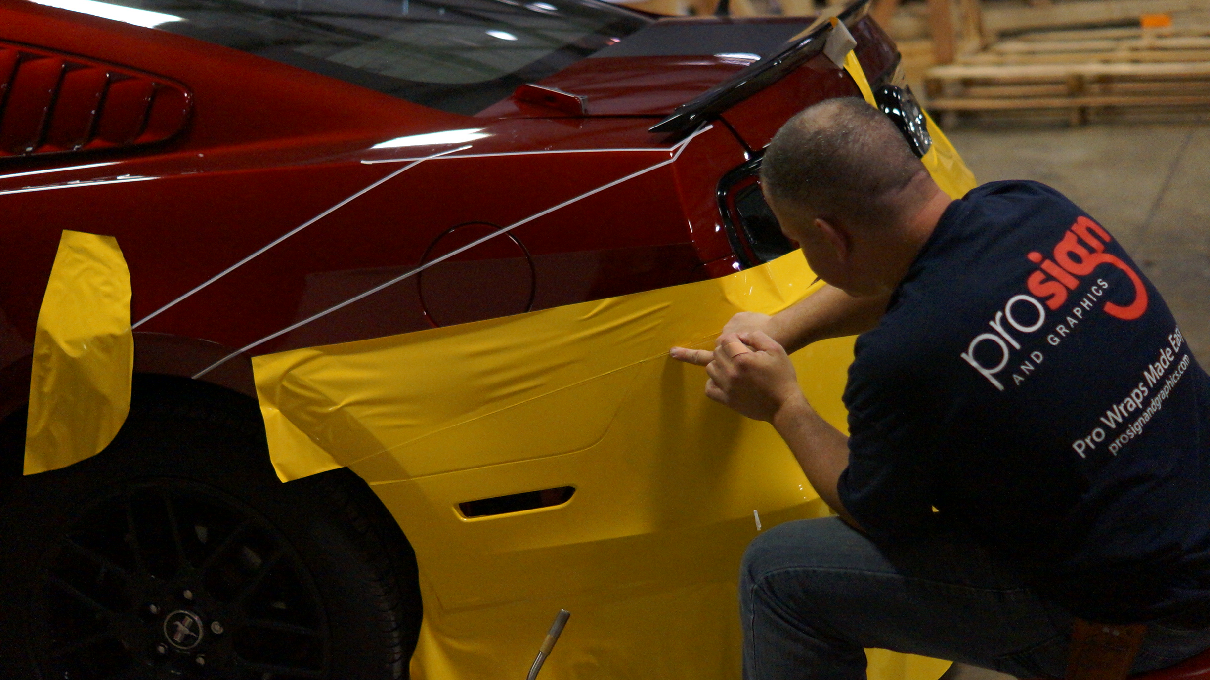 Vehicle wrap installation Pro Sign and Graphics