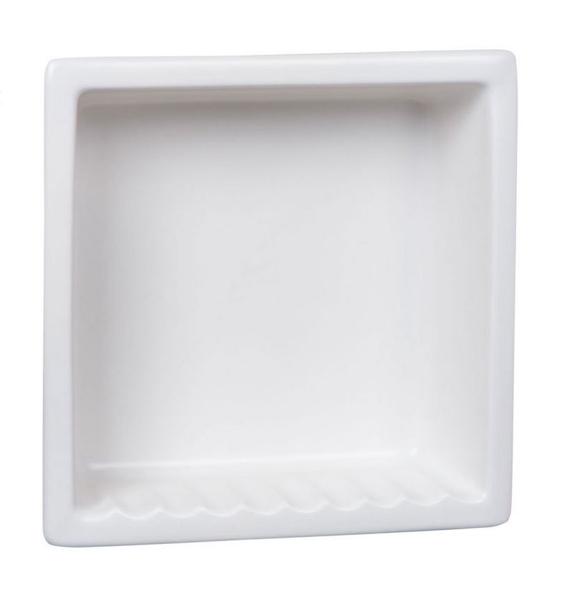 H12R Single Compartment Large Recessed Ceramic Shower Niche