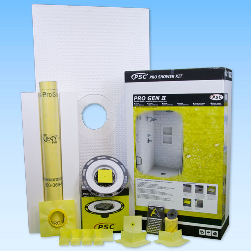 PSC Pro GEN II 32x60 Center Drain Custom Tile Waterproofing Shower Kit