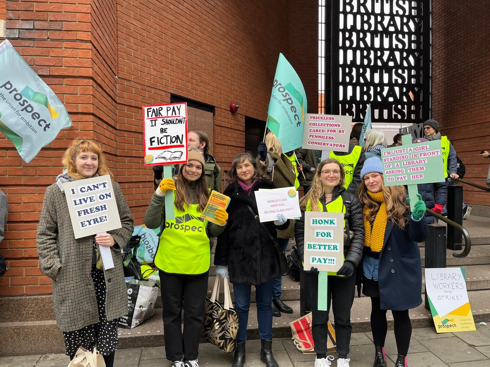 Prospect industrial action, March 2023 Prospect at the British Library