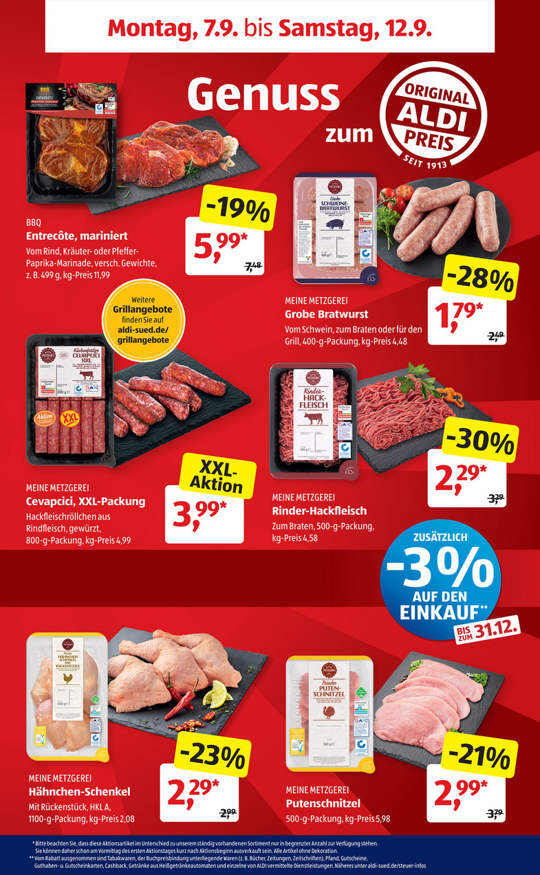 Aldi Süd Prospekt ab Montag, 07.09.2020 Seite 2 Prospektwerbung