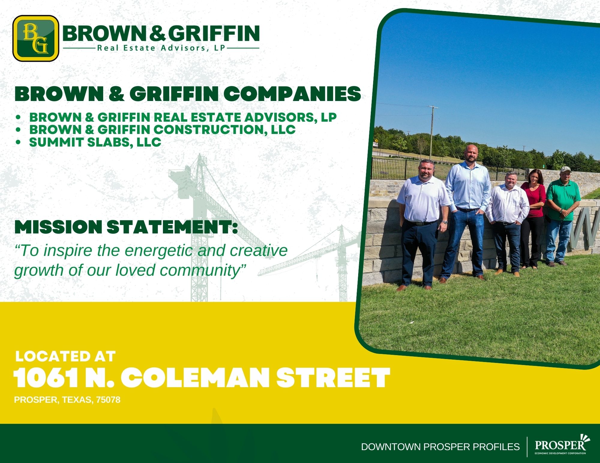 Downtown Prosper Profile Brown & Griffin Properties Prosper EDC