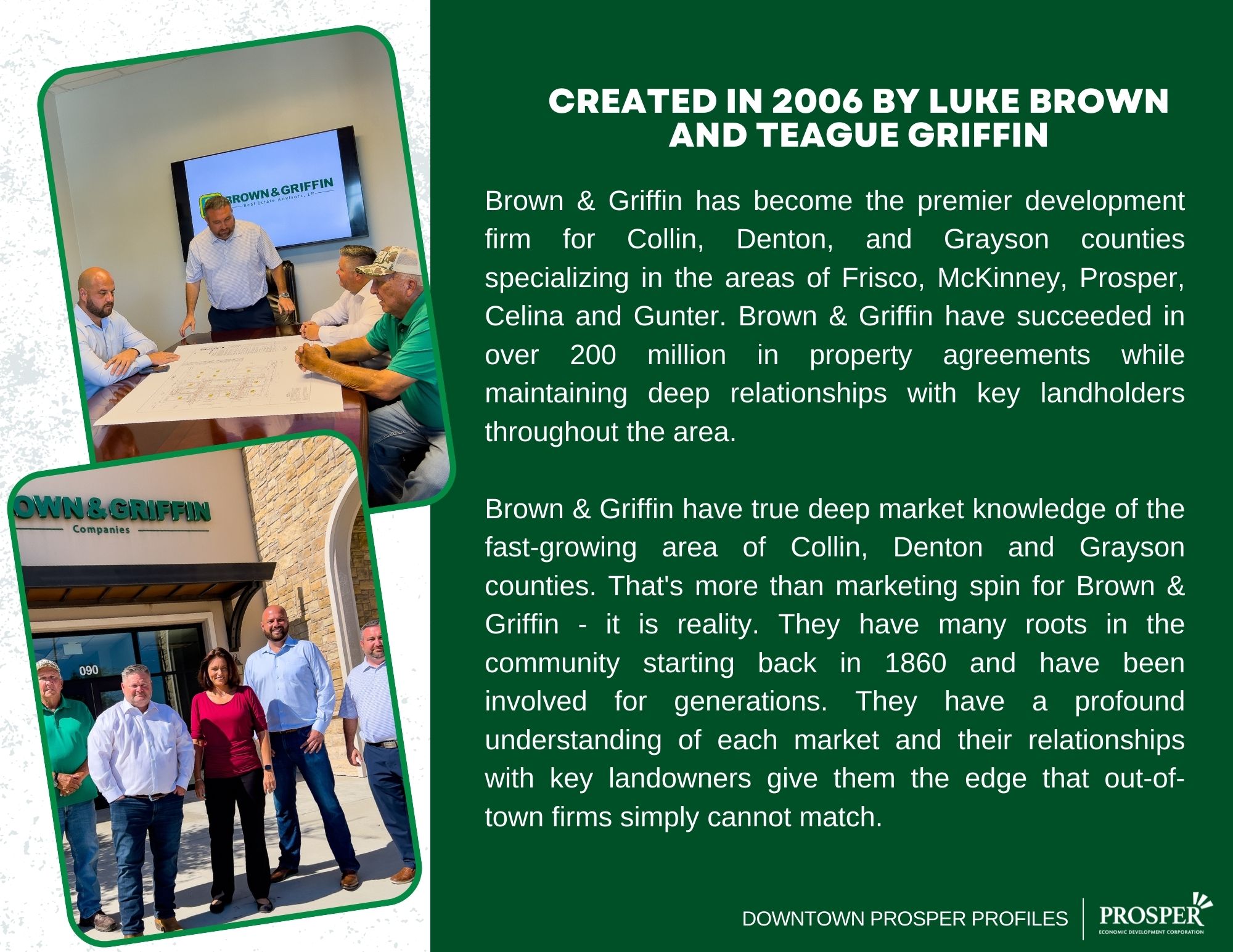 Downtown Prosper Profile Brown & Griffin Properties Prosper EDC