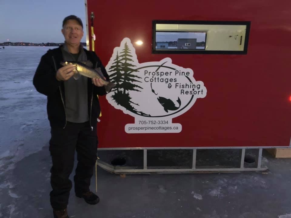 Ice Fishing Prosper Pine Cottages Fishing Resort