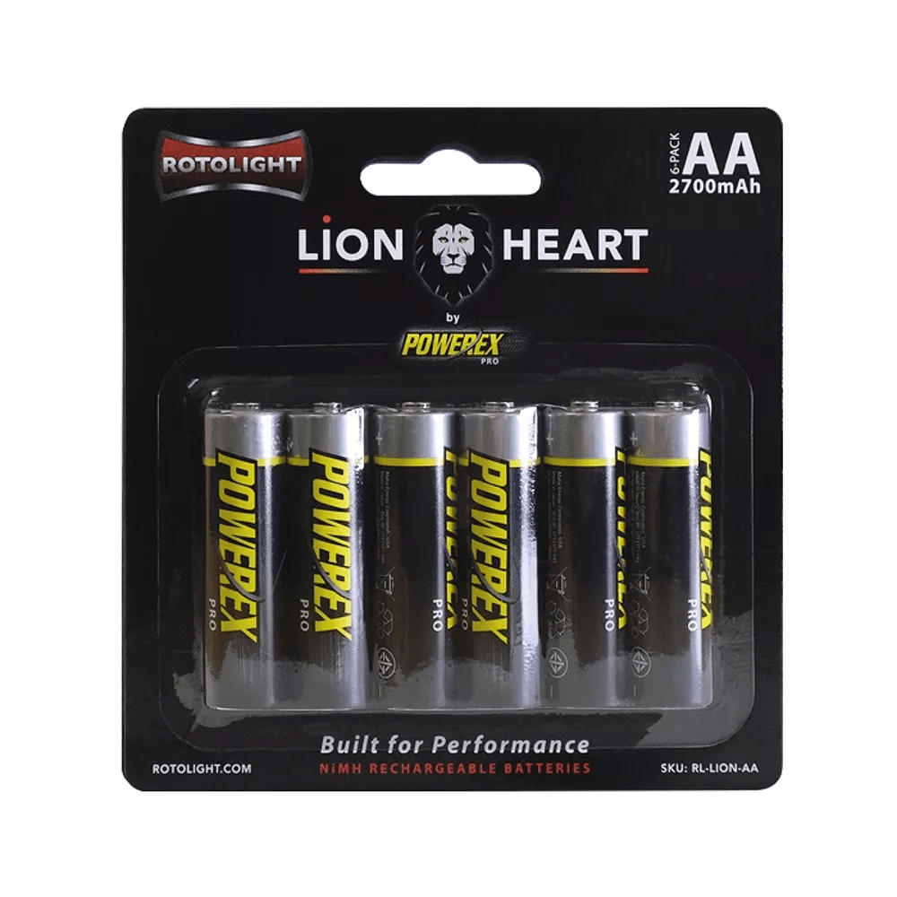 Rotolight Lionheart AA Rechargeable Batteries by Powerex PRO (6 pack