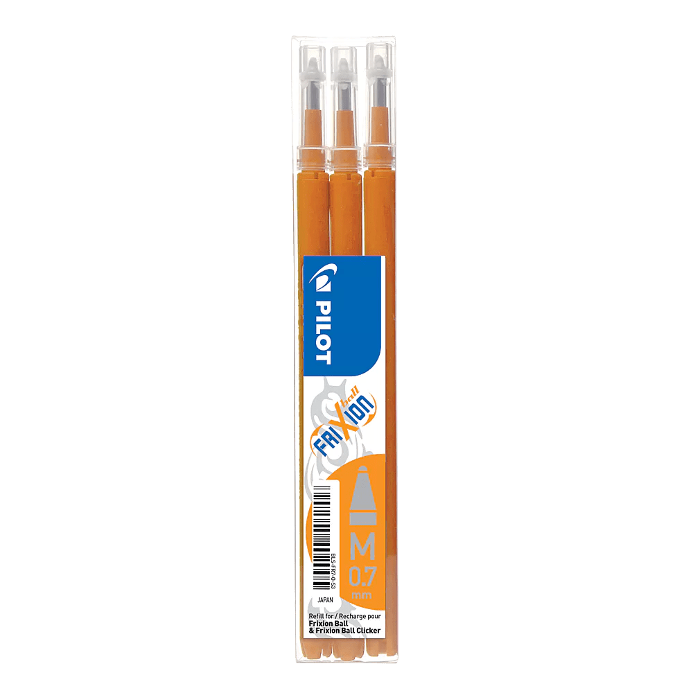 Pilot FriXion Ball Vulling Oranje 3 Stuks Schrijfwaren AVA.be