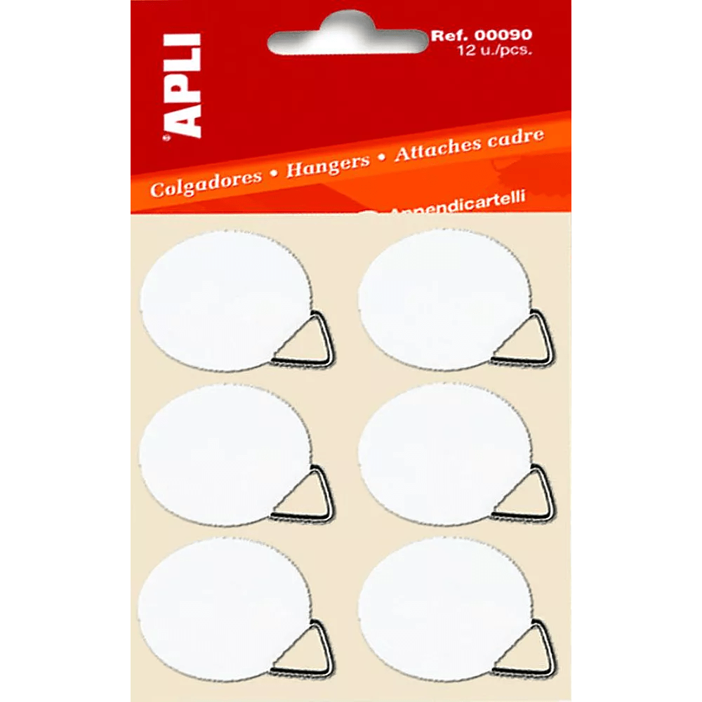 APLI AttacheCadres Autocollants Ø 30mm Max. 200g 12