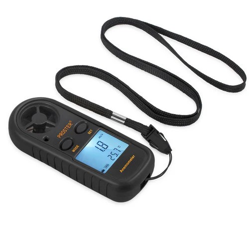 Proster Digital Anemometer Handheld LCD Air Flow Wind Speed Meter Ther