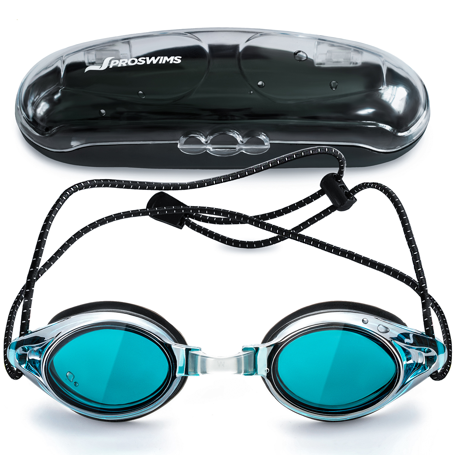 Blue Bungee Strap Swim Goggles Proswims