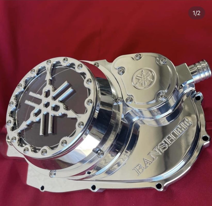 Yamaha banshee ATV clutch cover polished PRO10102 Protech Design and Manufacturing Anaheim, CA