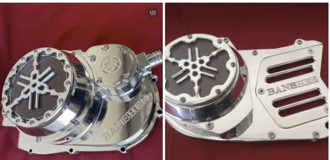 Yamaha banshee atv clutch cover and Stator cover polished PRO10102 and PRO1041 Protech