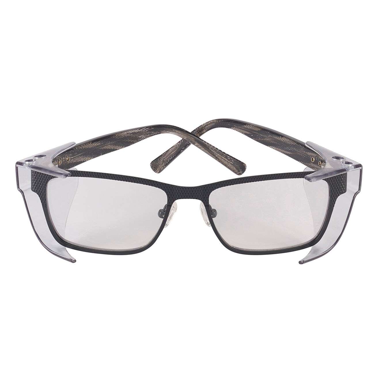 Bolle B713 Prescription Safety Glasses BLACK/ STAINLESS Frame