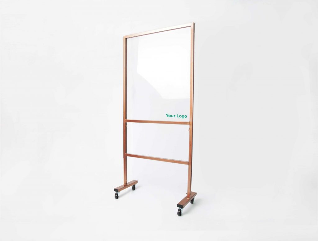 Standup Clear, Acrylic Room Divider with Wheels Protective Partition