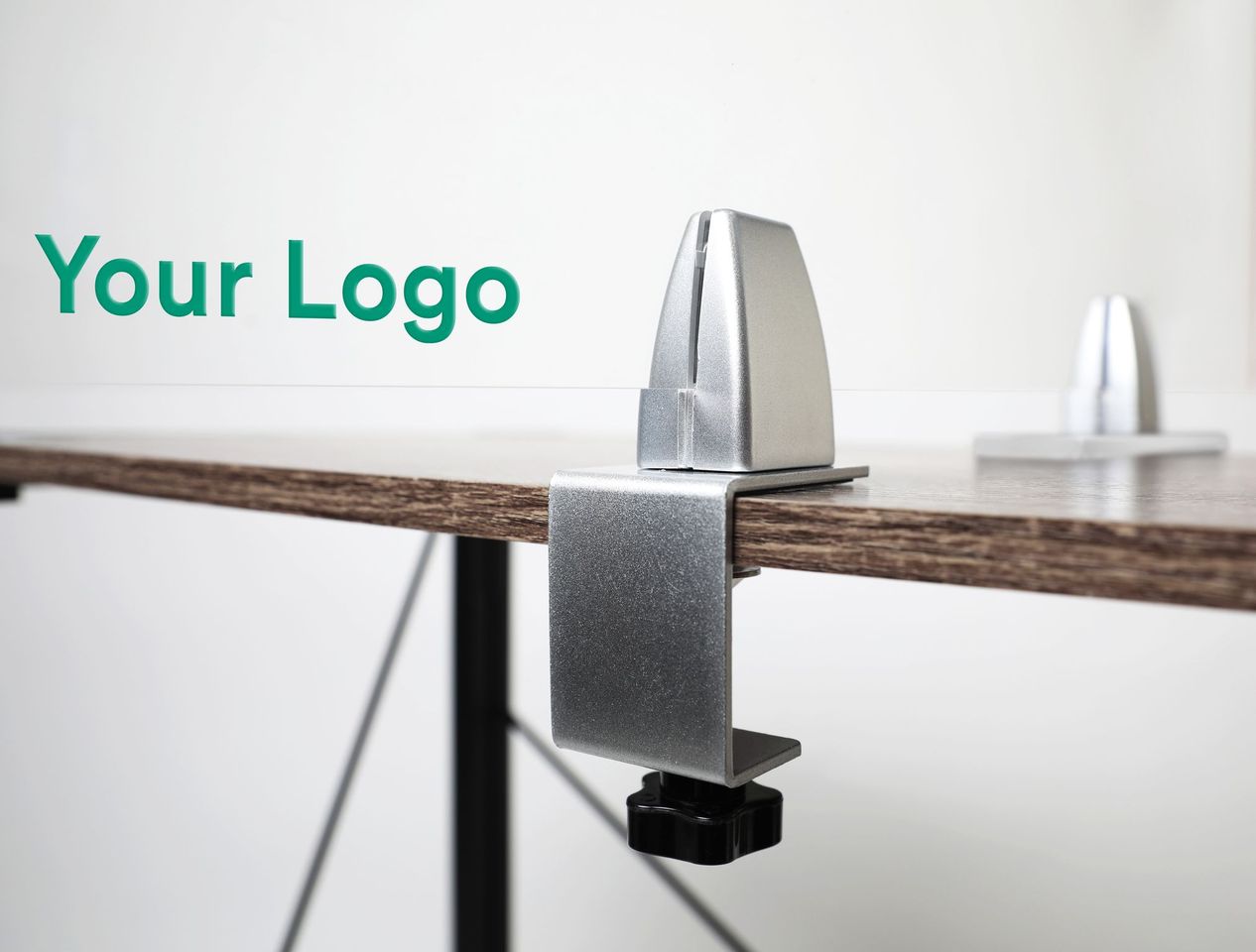 Clear, Acrylic Desk Divider with DualClamp Design Protective Partition