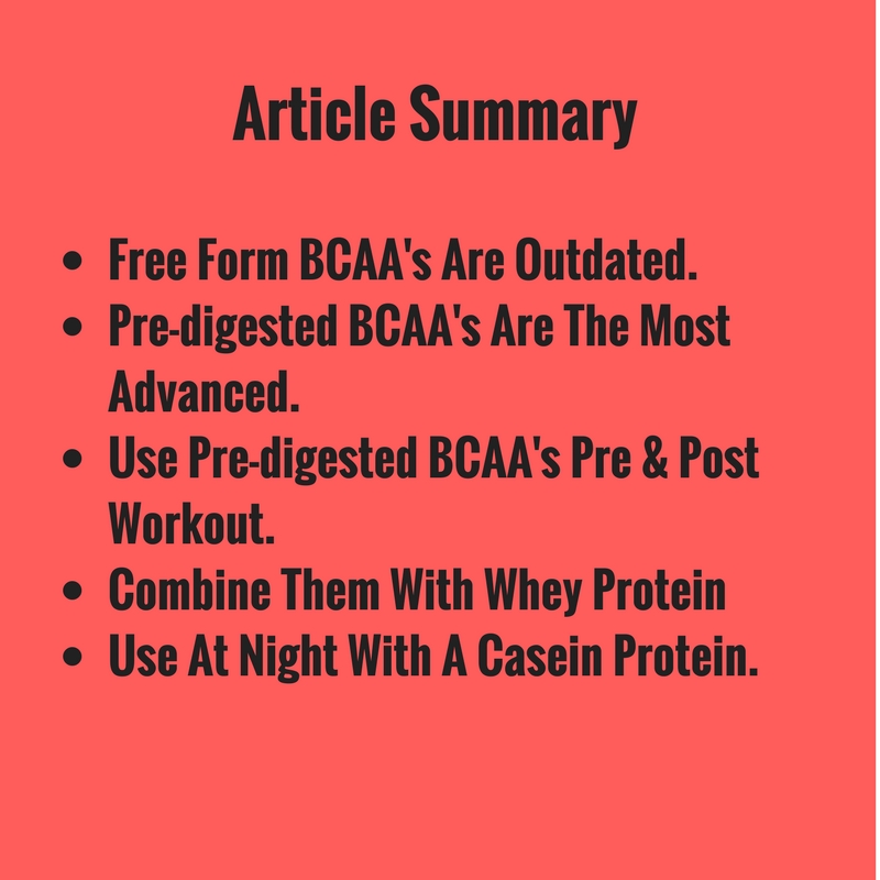 When Is The Best Time To Take BCAA Powder Free Form Vs Hydrolyzed