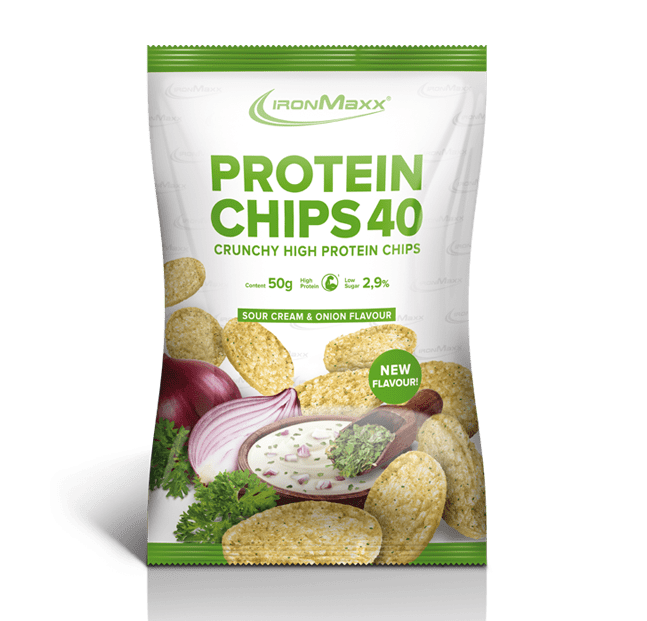 IronMaxx Protein Chips Sour Cream & Onion 50g Protein Malta