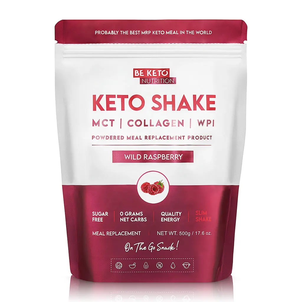 BeKeto Keto Shake wild Raspberry 500g Protein Malta