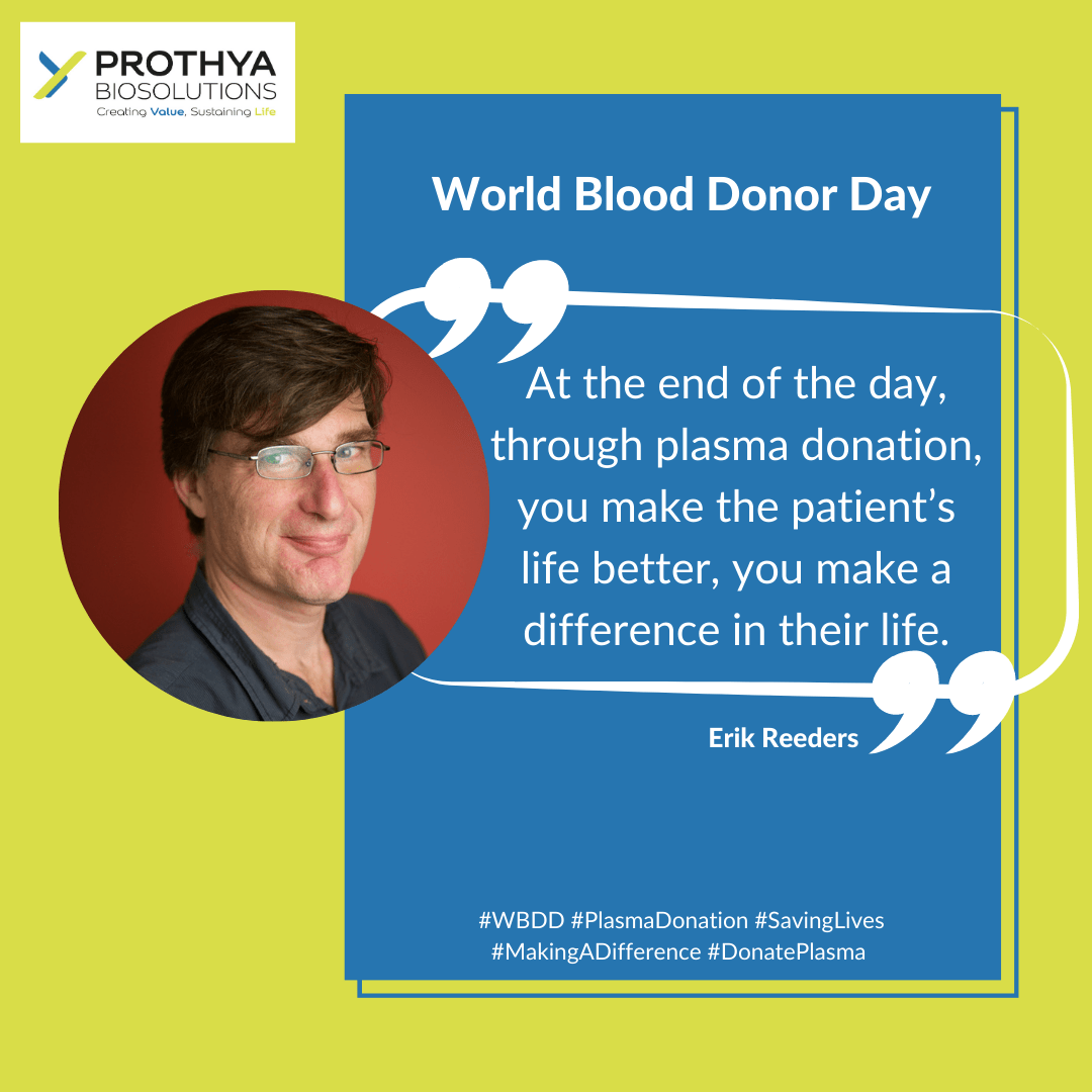 Erik's Journey Making a Difference through Plasma Donation Prothya