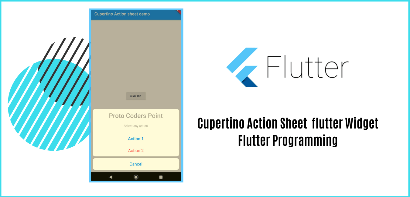 Bottom PopUp Cupertino Action Sheet flutter Widget Flutter Programming