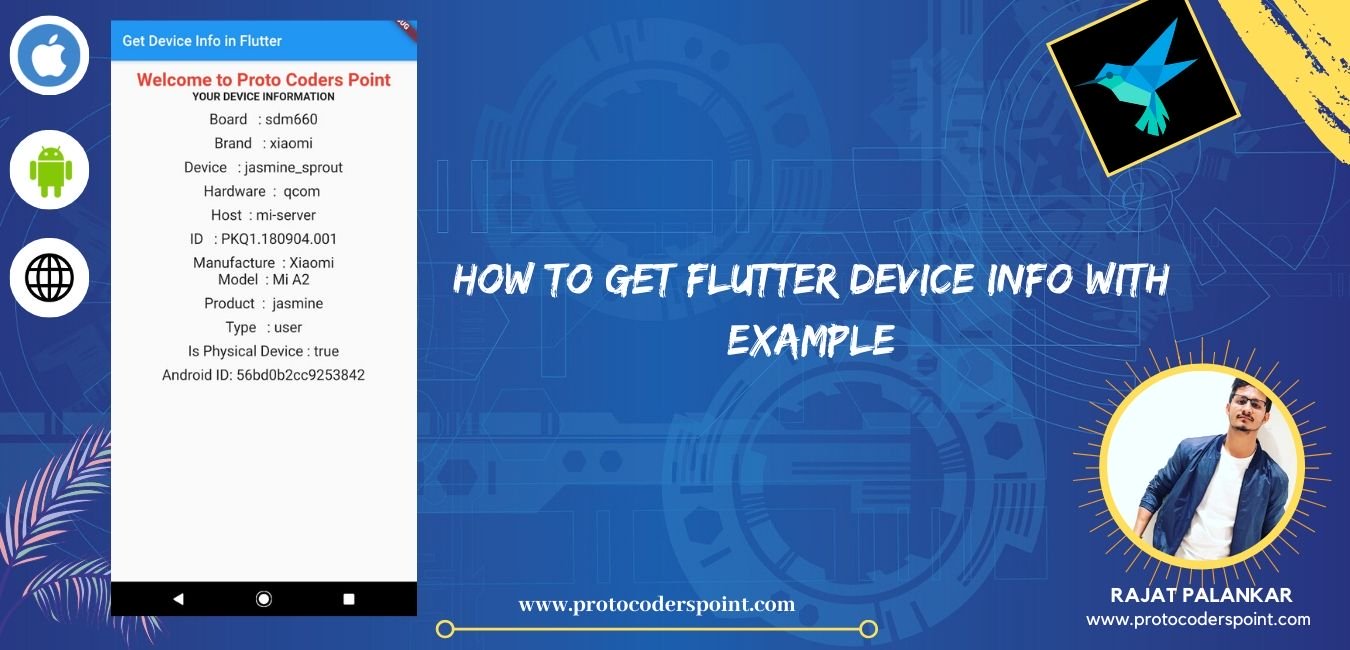 How to get Flutter device info with example